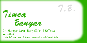 timea banyar business card